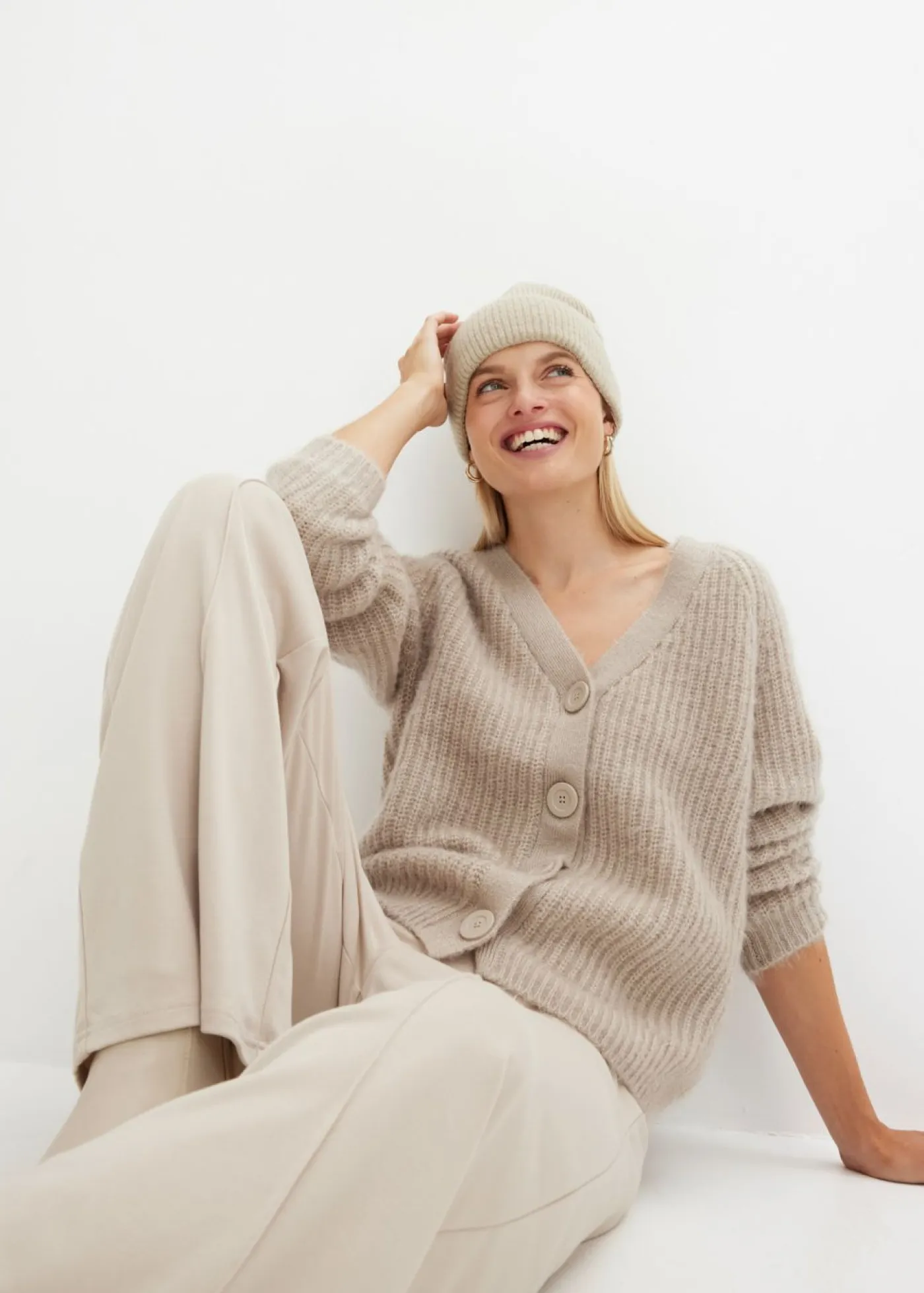 Clearance Jersey de punto grueso de canalé con efecto brillante Mujer Jerséis|Ropa De Punto