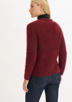 Hot Jersey de punto grueso de canalé con efecto brillante Mujer Jerséis|Ropa De Punto
