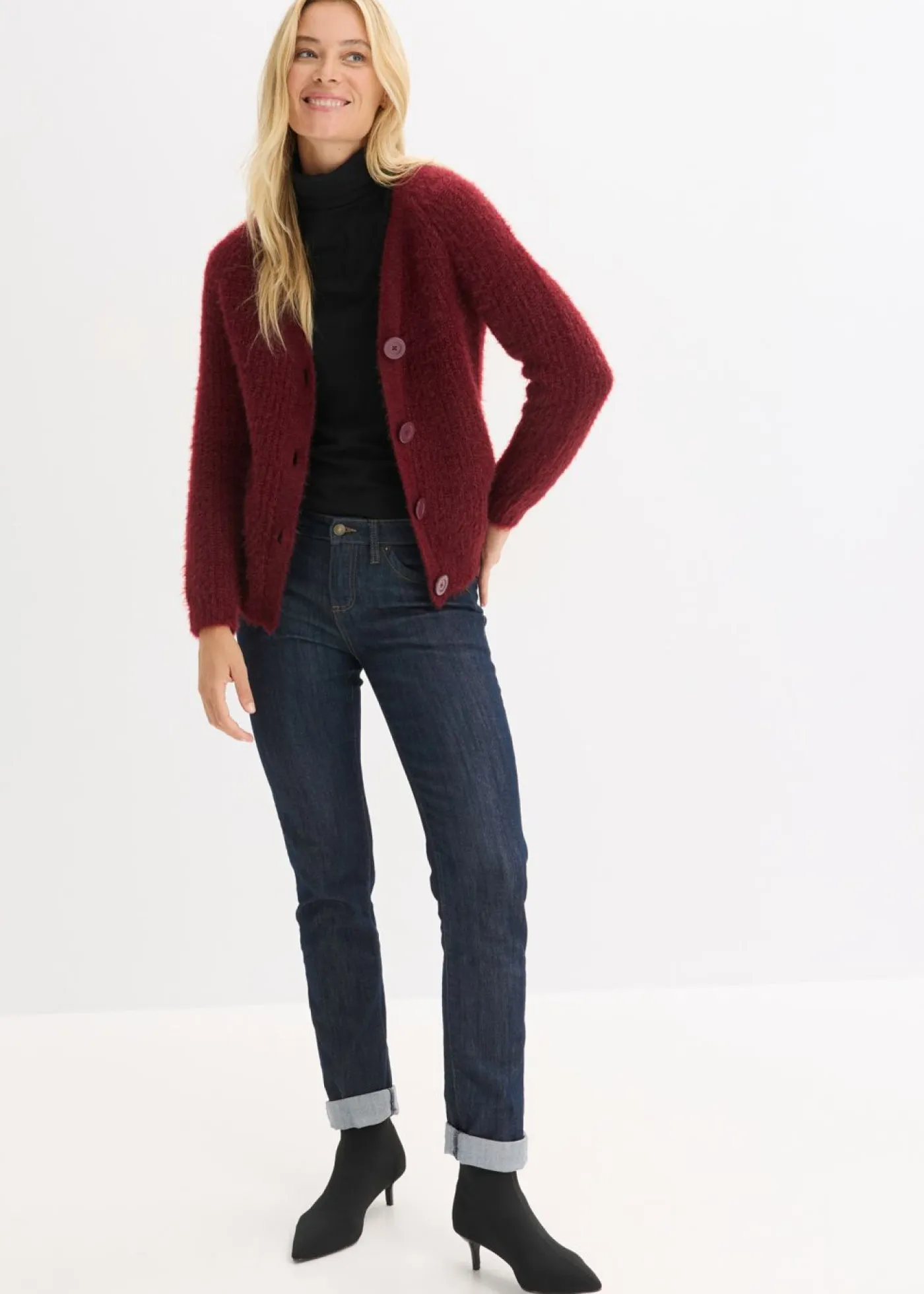 Hot Jersey de punto grueso de canalé con efecto brillante Mujer Jerséis|Ropa De Punto