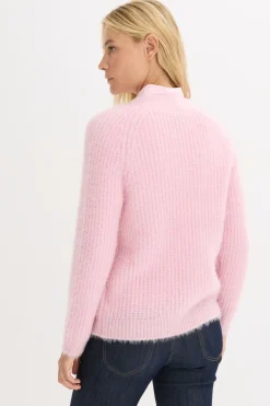Jersey de punto grueso de canalé con efecto brillante Mujer Jerséis|Ropa De Punto
