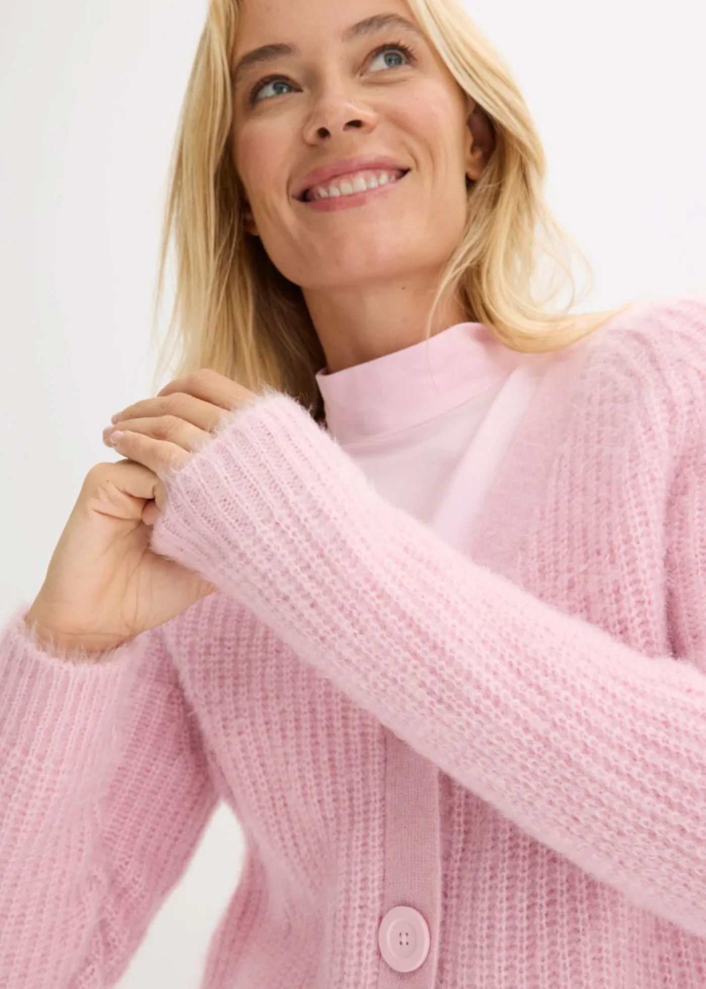 Jersey de punto grueso de canalé con efecto brillante Mujer Jerséis|Ropa De Punto