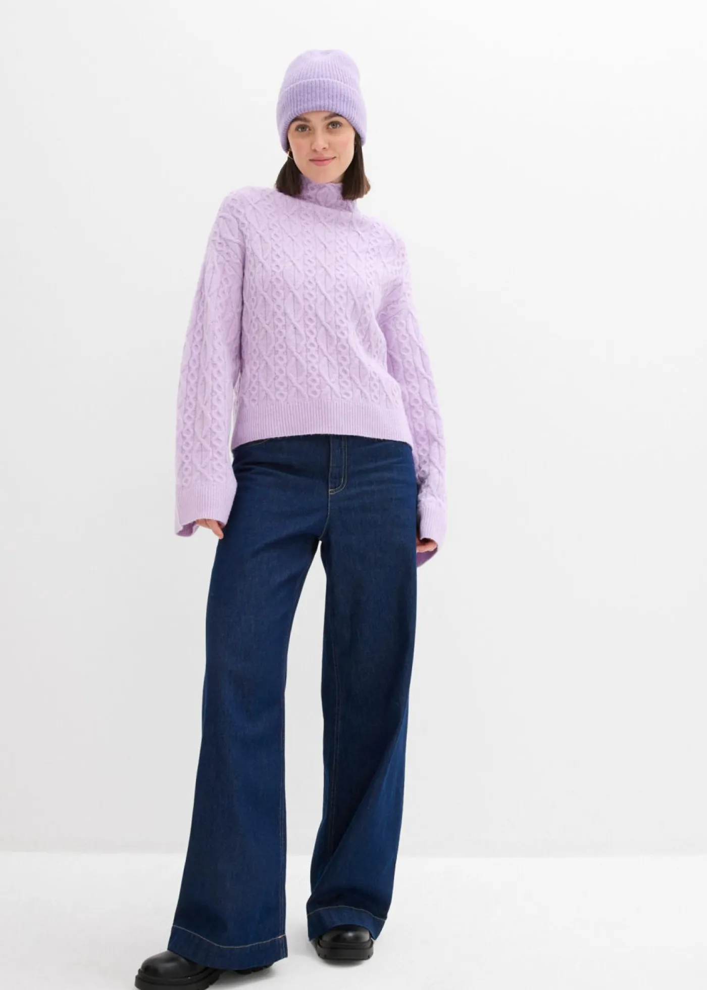 New Jersey de punto trenzado Mujer Jerséis|Ropa De Punto
