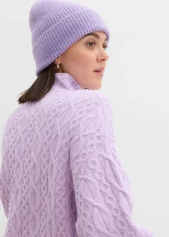 New Jersey de punto trenzado Mujer Jerséis|Ropa De Punto