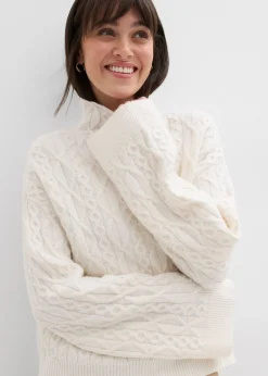 Hot Jersey de punto trenzado Mujer Jerséis|Ropa De Punto