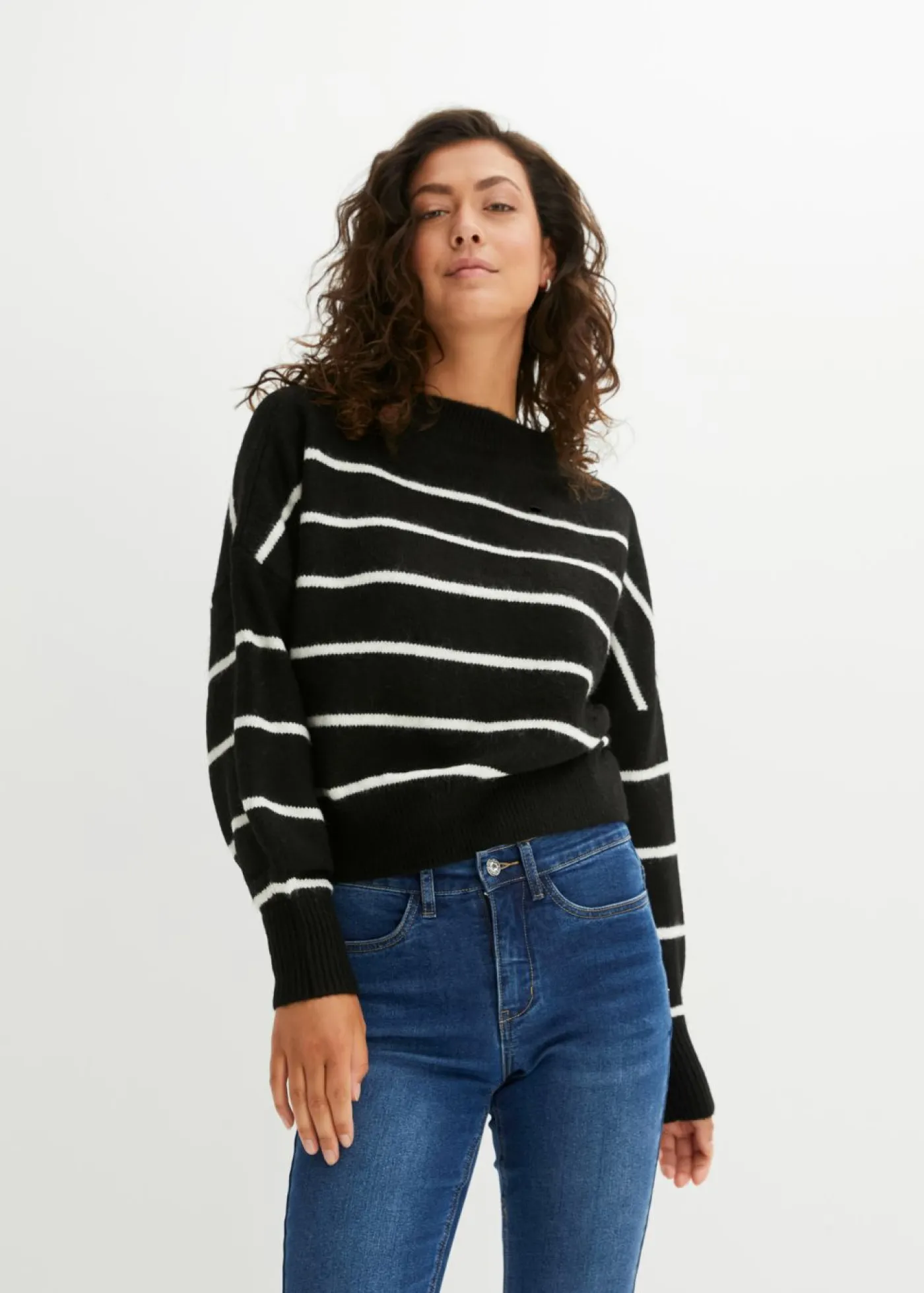 Clearance Jersey de rayas con corte holgado Mujer Jerséis|Ropa De Punto
