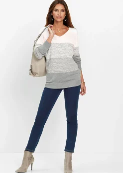 Jersey en mezcla de cachemira Mujer Premium|Jerséis
