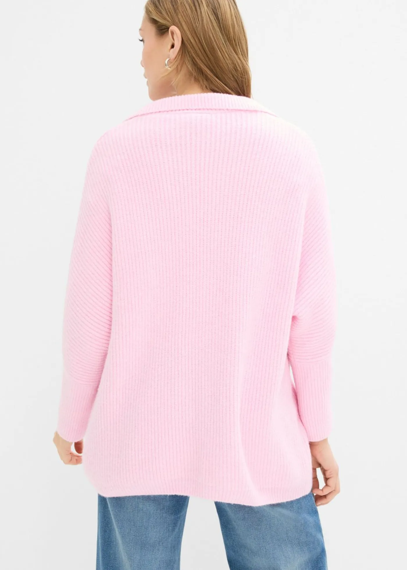 Hot Jersey holgado con cuello tipo polo Mujer Jerséis|Ropa De Punto
