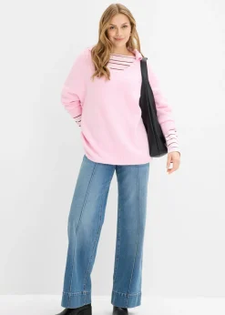 Hot Jersey holgado con cuello tipo polo Mujer Jerséis|Ropa De Punto