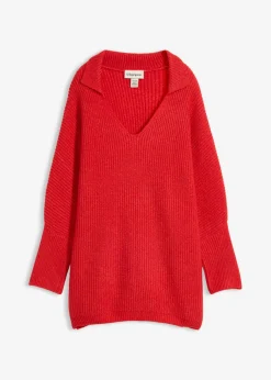 Sale Jersey holgado con cuello tipo polo Mujer Jerséis|Ropa De Punto