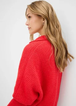 Sale Jersey holgado con cuello tipo polo Mujer Jerséis|Ropa De Punto