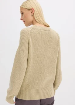 Clearance Jersey holgado con escote en V Mujer Jerséis|Ropa De Punto