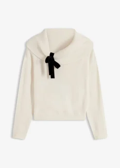 New Jersey holgado con escote bañera Mujer Jerséis|Ropa De Punto