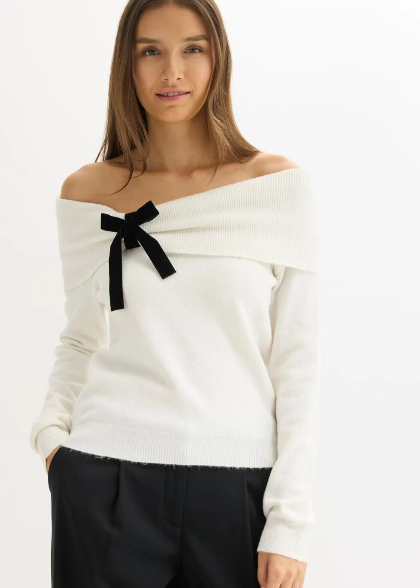 New Jersey holgado con escote bañera Mujer Jerséis|Ropa De Punto