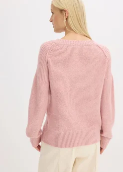 New Jersey holgado con escote en V Mujer Jerséis|Ropa De Punto