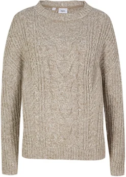 Sale Jersey holgado con patrón trenzado Mujer Jerséis|Ropa De Punto