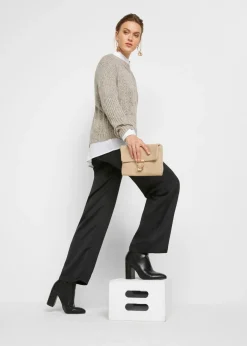 Sale Jersey holgado con patrón trenzado Mujer Jerséis|Ropa De Punto