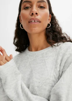 Discount Jersey holgado con patrón trenzado Mujer Jerséis|Ropa De Punto