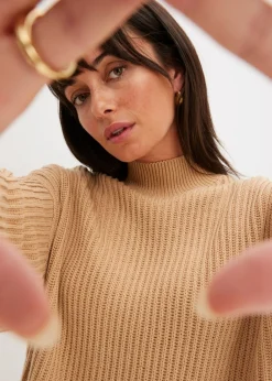Outlet Jersey holgado de algodón puro Mujer Jerséis|Ropa De Punto