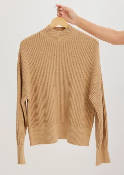 Outlet Jersey holgado de algodón puro Mujer Jerséis|Ropa De Punto