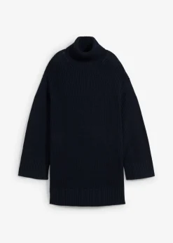 Clearance Jersey holgado de cuello vuelto de mezcla de algodón Mujer Jerséis|Ropa De Punto