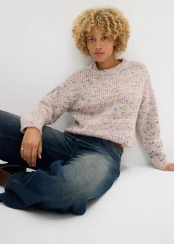 Clearance Jersey holgado de hilo espeso Mujer Jerséis|Ropa De Punto