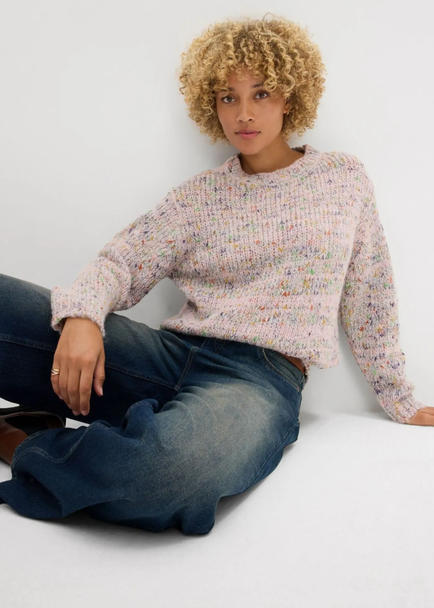 Clearance Jersey holgado de hilo espeso Mujer Jerséis|Ropa De Punto