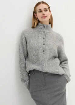 Jersey holgado de lana con alpaca Mujer Premium|Jerséis
