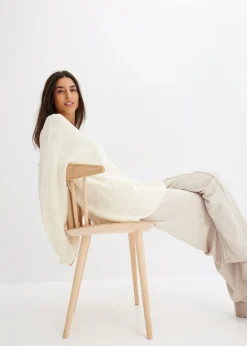 Clearance Jersey holgado de mezcla de lana Mujer Jerséis|Ropa De Punto