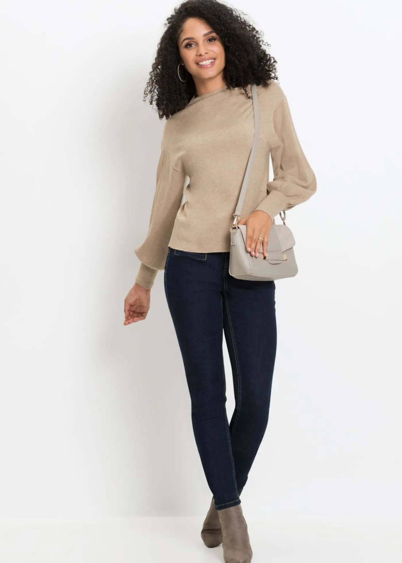 Sale Jersey holgado de mezcla de viscosa Mujer Jerséis|Ropa De Punto