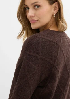 Online Jersey holgado de punto trenzado Mujer Jerséis|Ropa De Punto