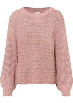 Outlet Jersey holgado de punto troquelado Mujer Jerséis|Ropa De Punto