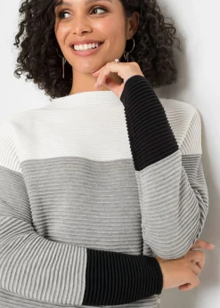 Best Jersey largo a rayas Mujer Jerséis|Ropa De Punto