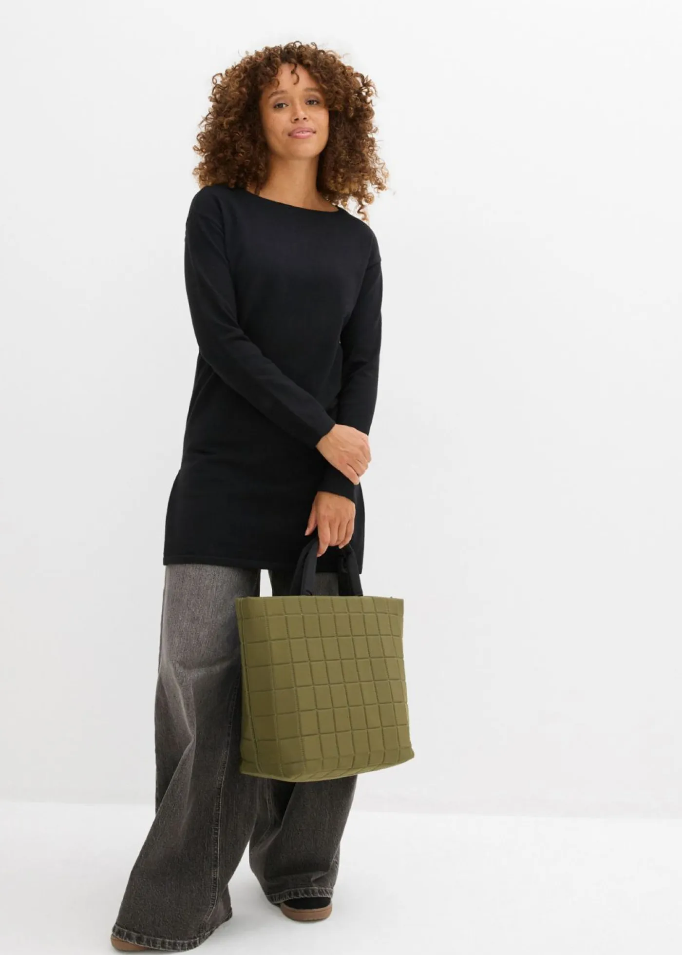 Discount Jersey largo con algodón reciclado Mujer Básicos|Jerséis