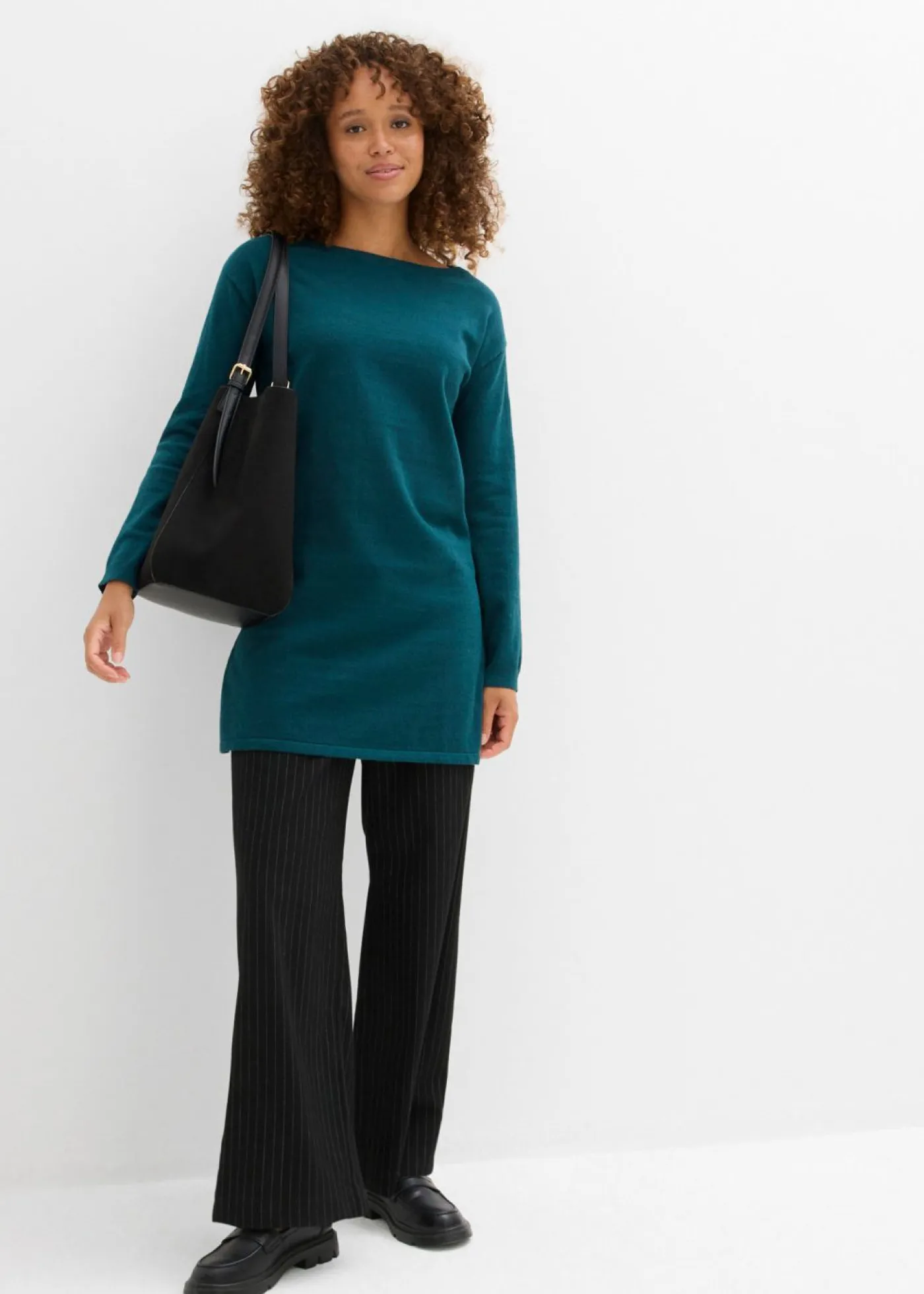 Sale Jersey largo con algodón reciclado Mujer Básicos|Jerséis