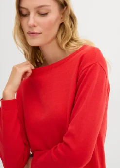 Jersey largo con algodón reciclado Mujer Básicos|Jerséis