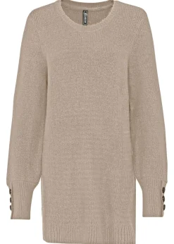 Clearance Jersey largo con botones Mujer Jerséis|Ropa De Punto