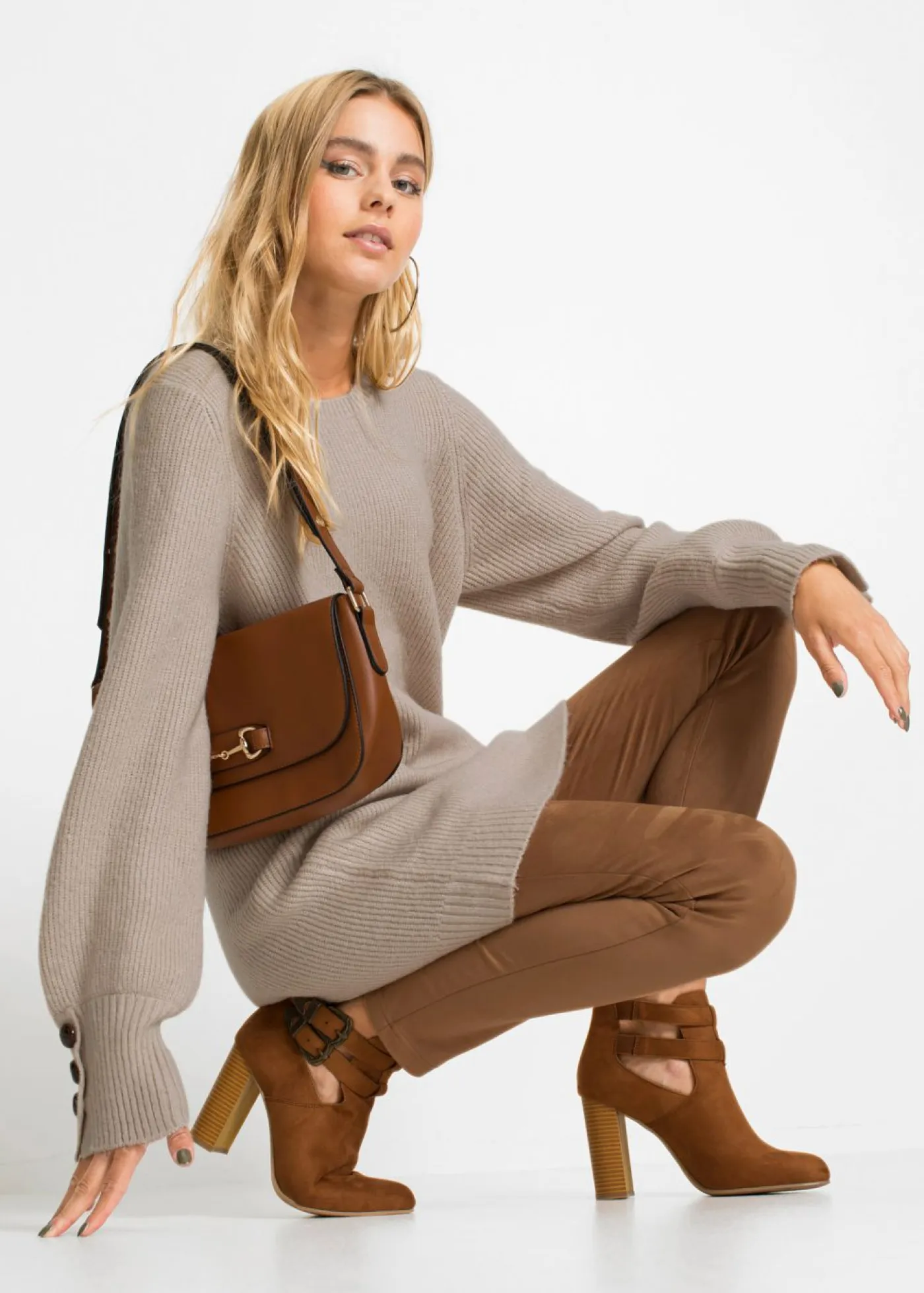 Clearance Jersey largo con botones Mujer Jerséis|Ropa De Punto