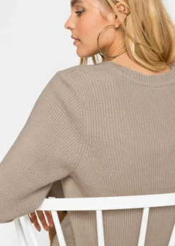 Clearance Jersey largo con botones Mujer Jerséis|Ropa De Punto
