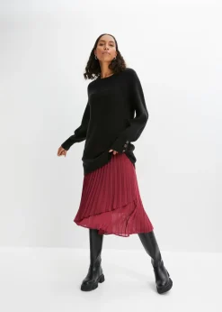 Online Jersey largo con botones Mujer Jerséis|Ropa De Punto