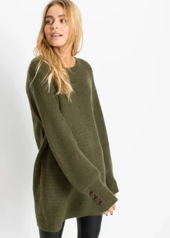 Discount Jersey largo con botones Mujer Jerséis|Ropa De Punto