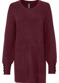 Online Jersey largo con botones Mujer Jerséis|Ropa De Punto