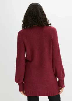 Online Jersey largo con botones Mujer Jerséis|Ropa De Punto