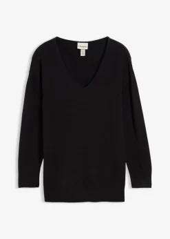 Jersey largo con corte holgado y aberturas laterales Mujer Jerséis|Ropa De Punto