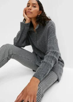 Discount Jersey largo con patrón trenzado Mujer Jerséis|Ropa De Punto