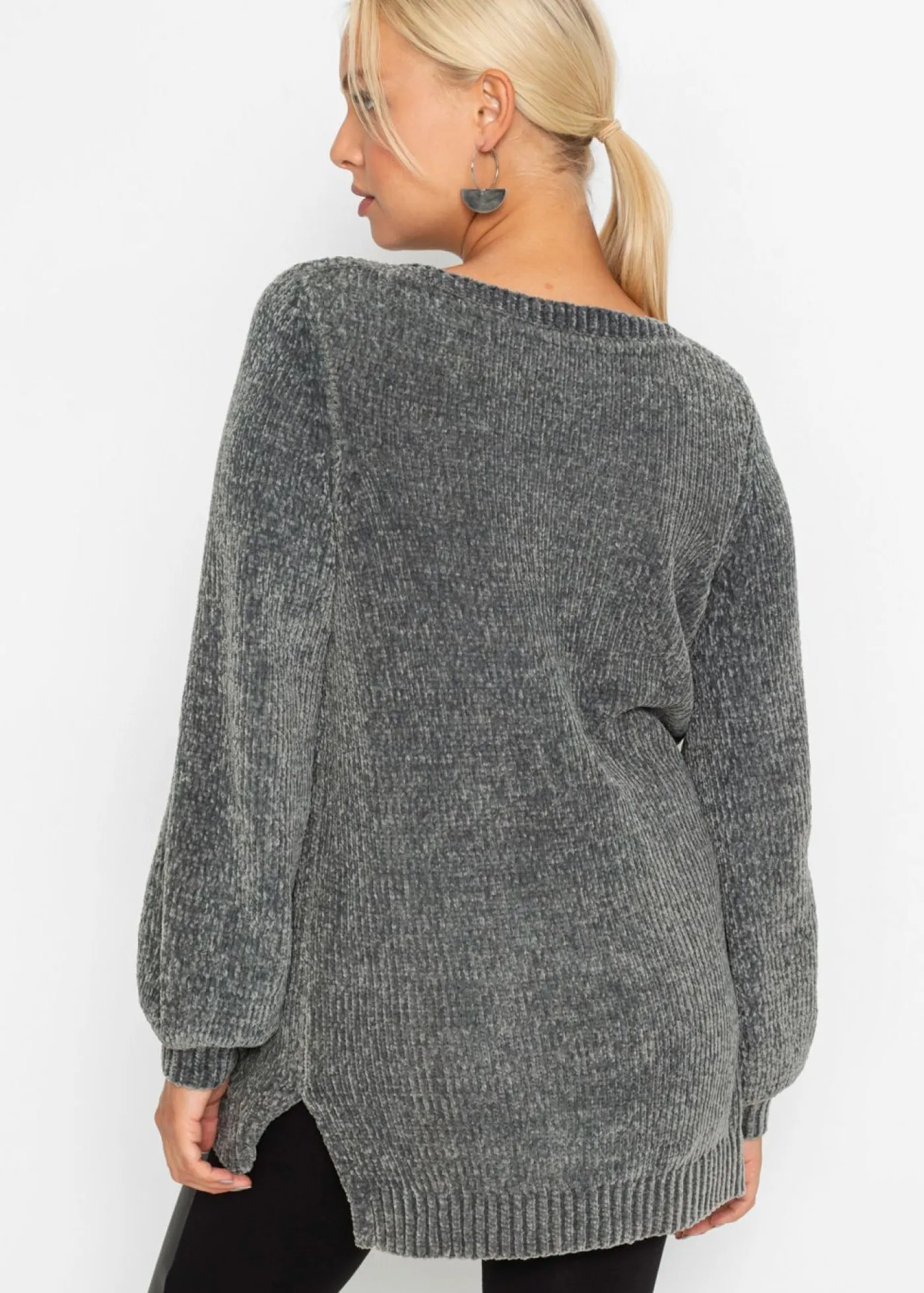 Online Jersey largo de chenilla Mujer Jerséis|Ropa De Punto