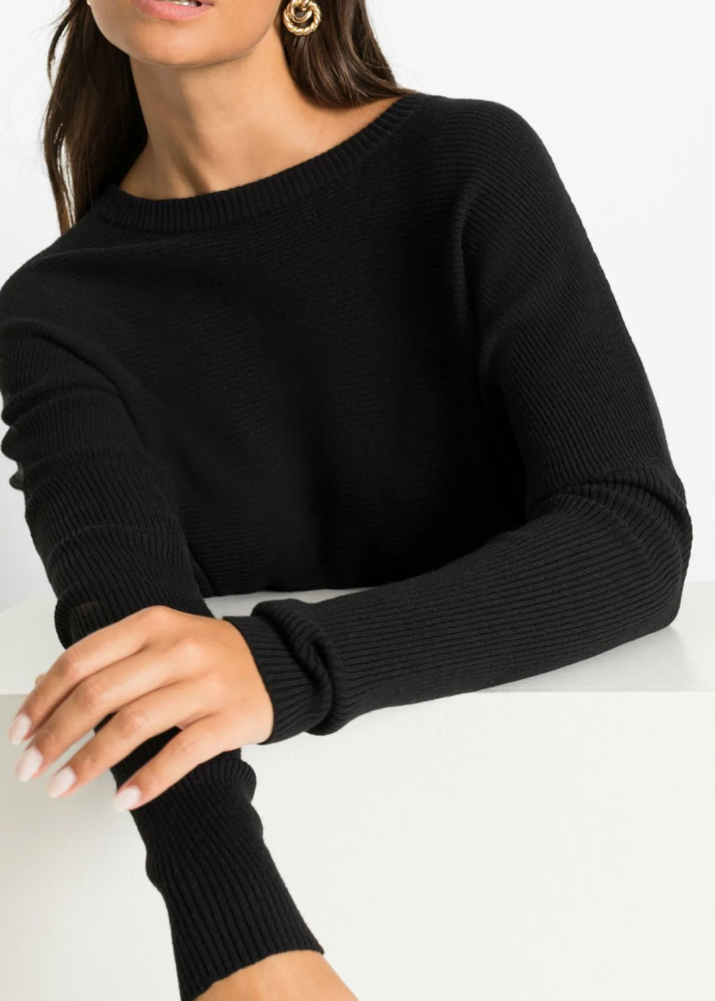 New Jersey largo de mezcla de viscosa Mujer Jerséis|Ropa De Punto