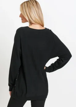 Sale Jersey largo de mezcla de algodón Mujer Jerséis|Ropa De Punto