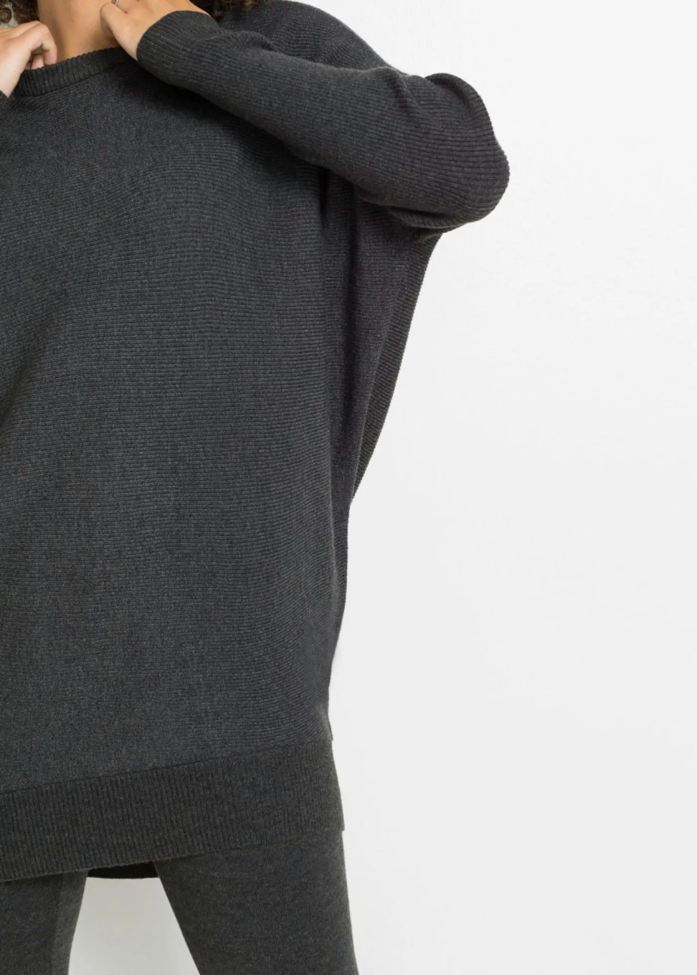 Jersey largo de mezcla de viscosa Mujer Jerséis|Ropa De Punto