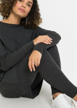 Jersey largo de mezcla de viscosa Mujer Jerséis|Ropa De Punto