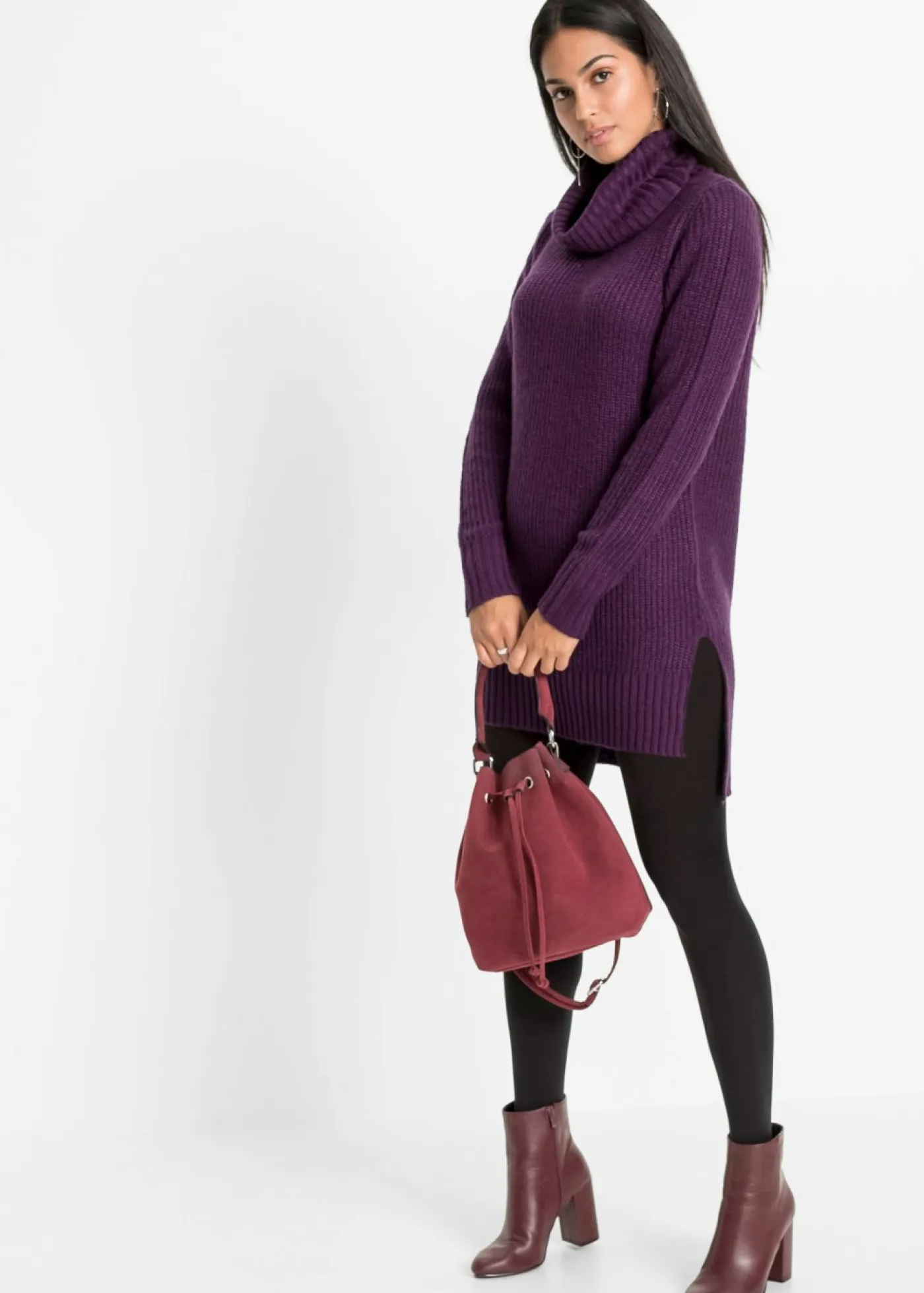 Sale Jersey largo de punto Mujer Jerséis|Ropa De Punto